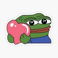 Pepe Heart Stickers | Redbubble